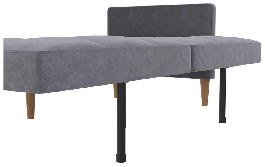 Szürke bársony kinyitható kanapé 207 cm Lilly – Støraa