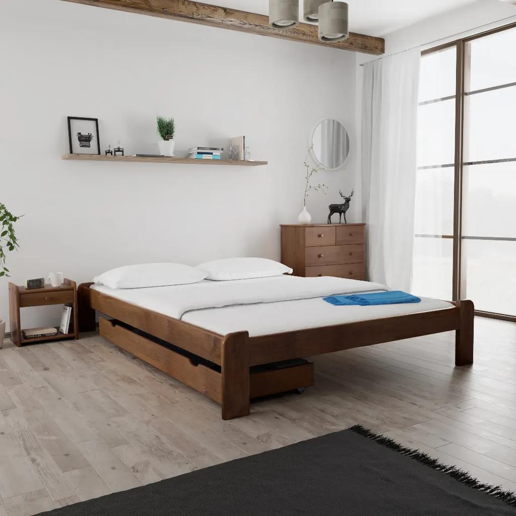ADA ágy 160 x 200 cm, tölgyfa Ágyrács: Ágyrács nélkül, Matrac: Coco Maxi 19 cm matrac