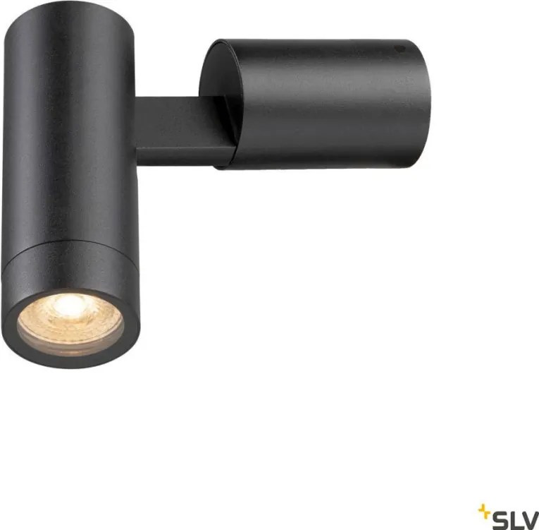 SLV 1007653 S-TUBE Modern Kültéri Fali Lámpa Fekete GU10 IP65