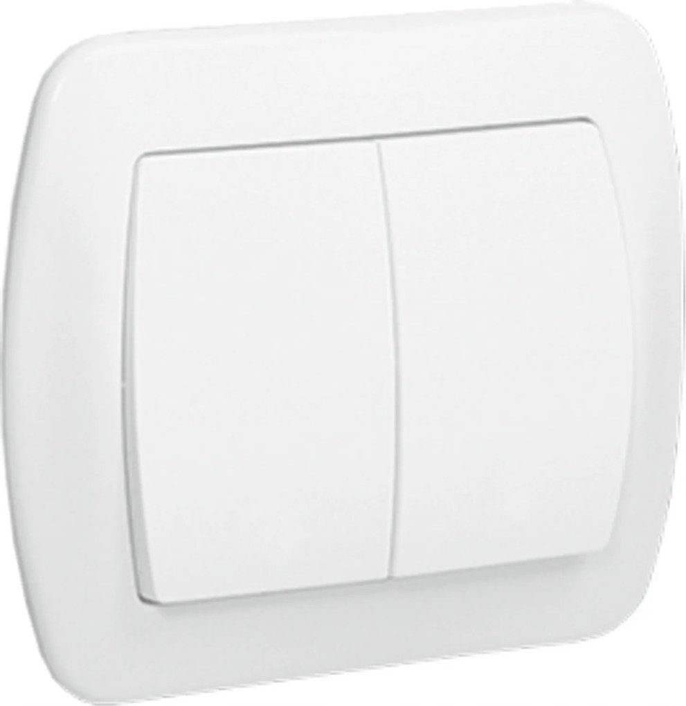 Kapcsolókapcsoló háttérvilágítással Süllyesztett 10A Fehér