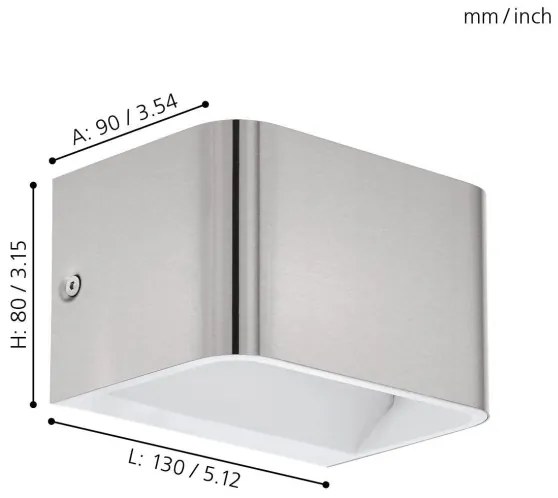 Eglo 98424 - LED Fali lámpa SANIA LED/6W/230V