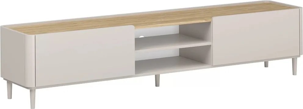 Elivo lábas TV szekrény 220 cm - kasmír / olajozott tölgy