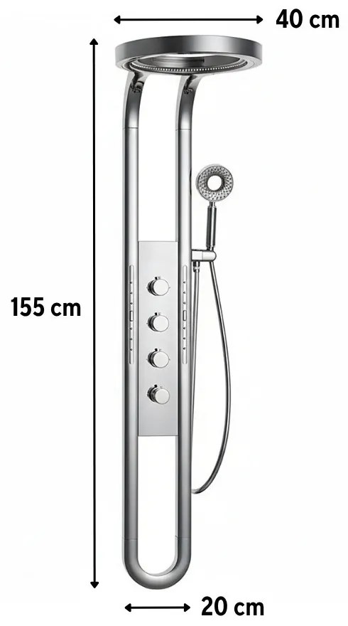 Aquajet hidromasszázs zuhanypanel