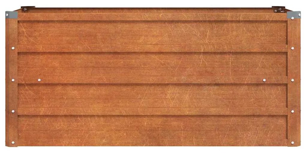 rozsda színű corten acél kerti magaságyás 100 x 40 x 45 cm