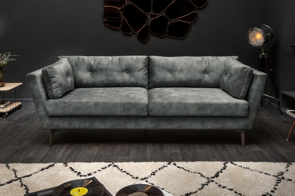 MARVELOUS design bársony kanapé - sötétzöld