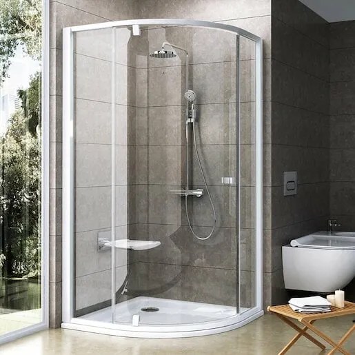 Ravak Pivot 90x90 cm-es negyedkör alakú zuhanykabin 37677101z1 PSKK390T00