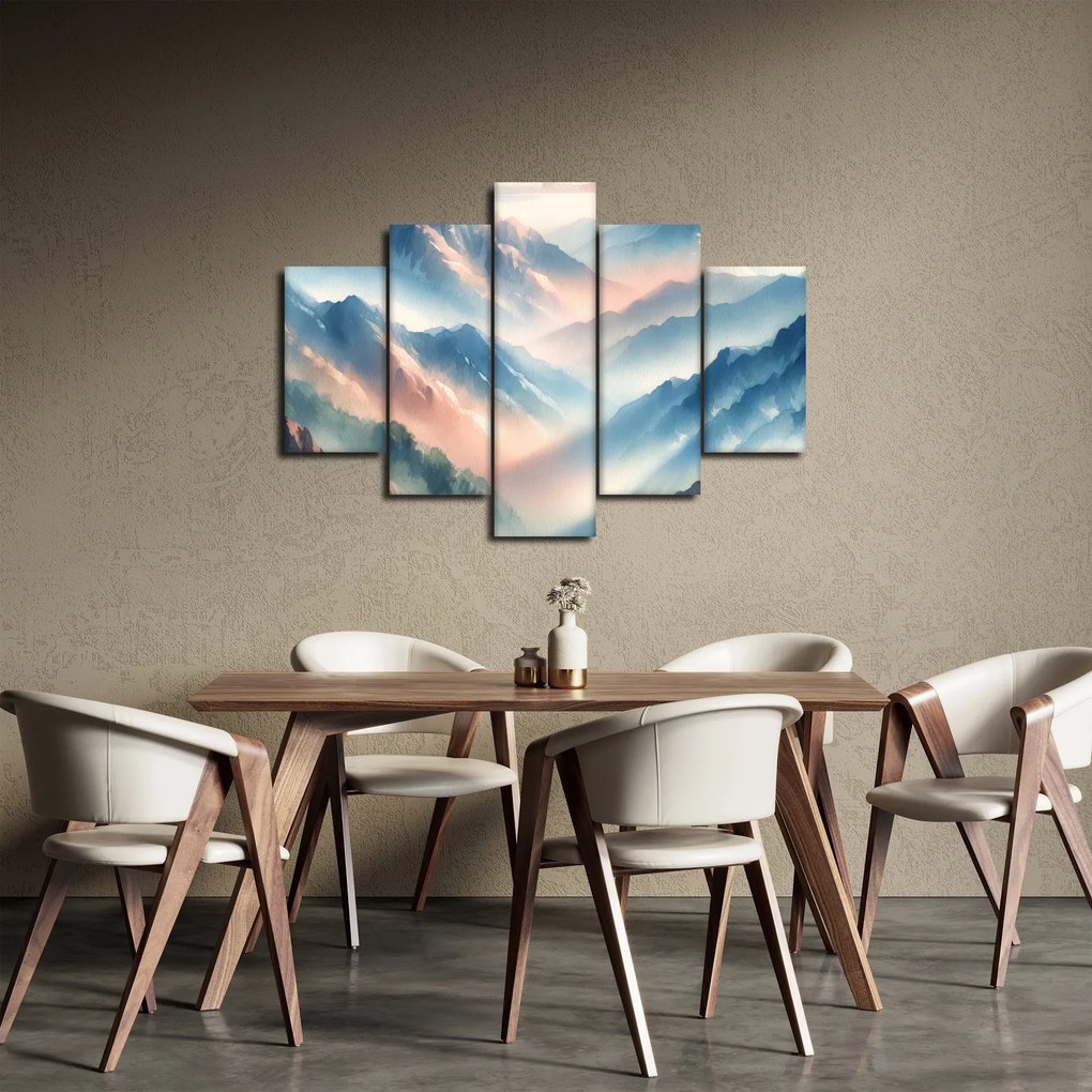 Kép - Akvarell hegyek (150x105 cm)
