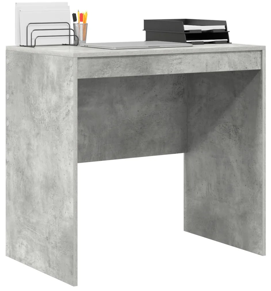 Íróasztal Beton Szürke 80x50x76 cm Mérnöki Fa