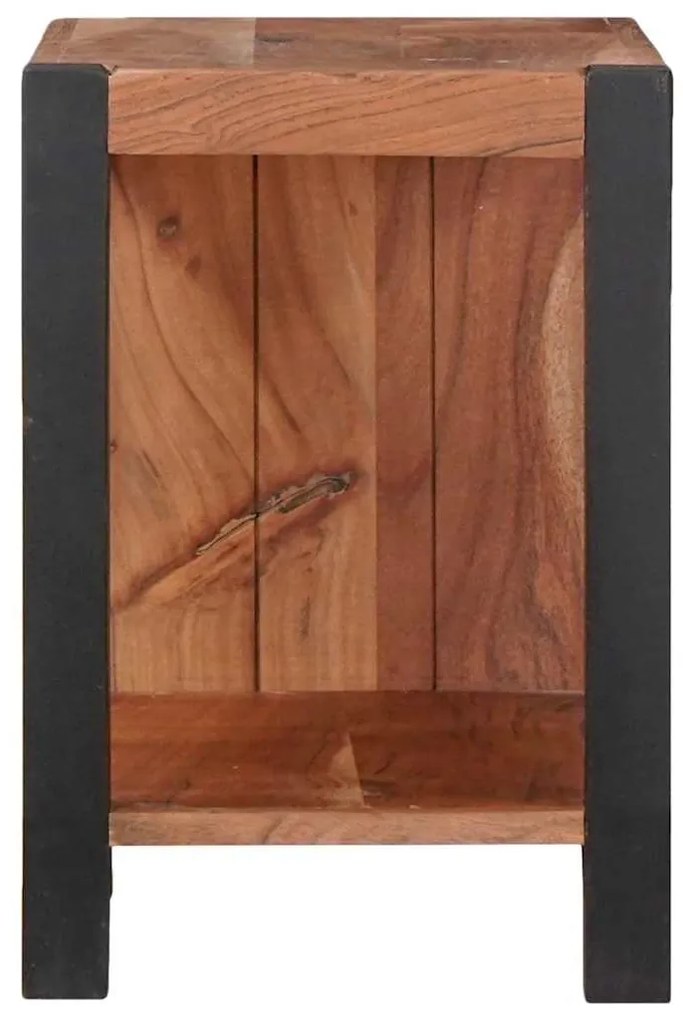 Könyvszekrény Barna, Fekete 50 x 30 x 40 cm Tömör Akácfa