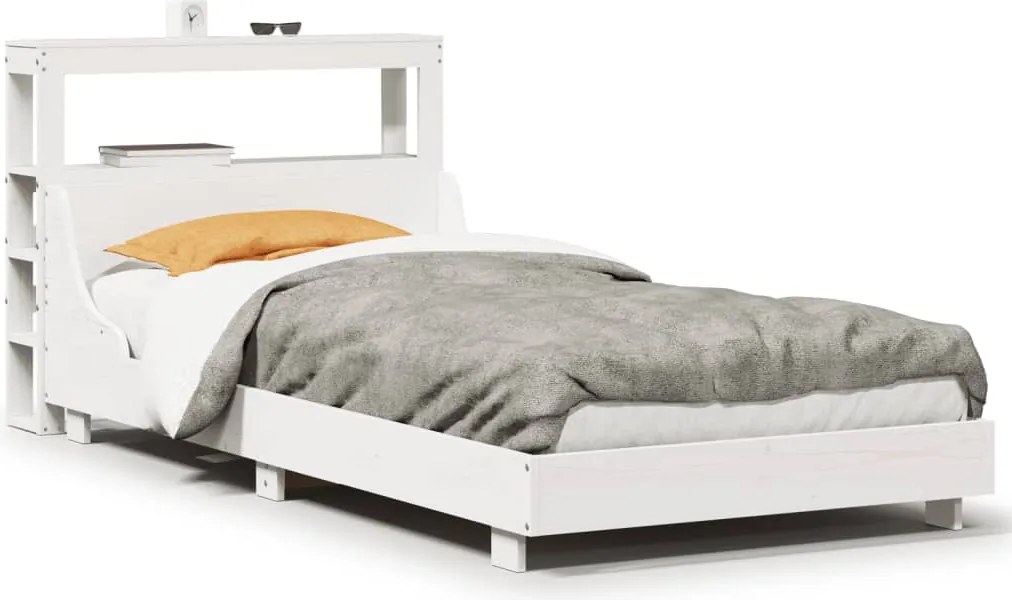 vidaXL fehér tömör fenyőfa ágykeret matrac nélkül 90 x 190 cm