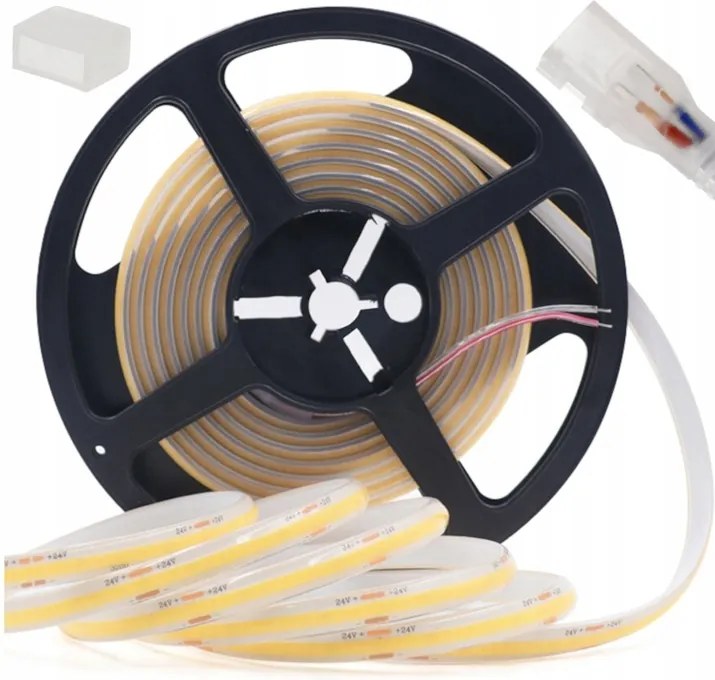 Led szalag Cob 60W 5M Vízálló Hermetikus IP65 Hideg szín 6000K