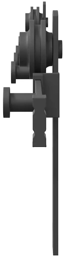 fekete acél tolóajtó fémszerelék készlet 152 cm