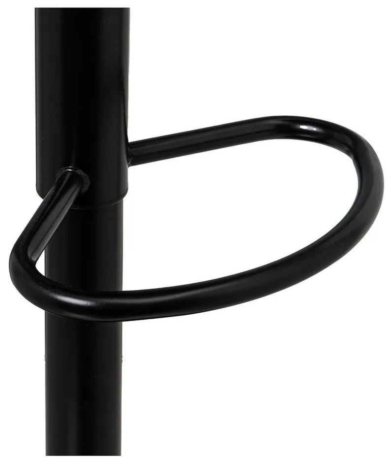 Fekete bőr utánzat állítható magasságú bárszék szett 2 db-os (ülésmagasság 56,5 cm) – Casa Selección