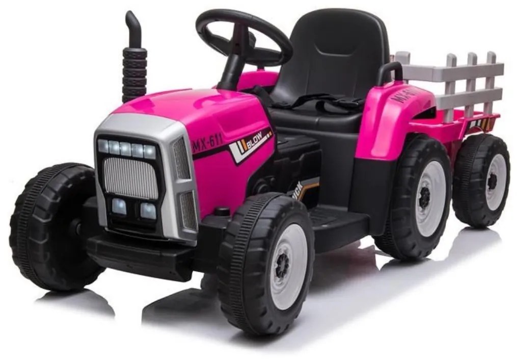 Baby Mix Erick elektromos traktor rózsaszín távirányítóval
