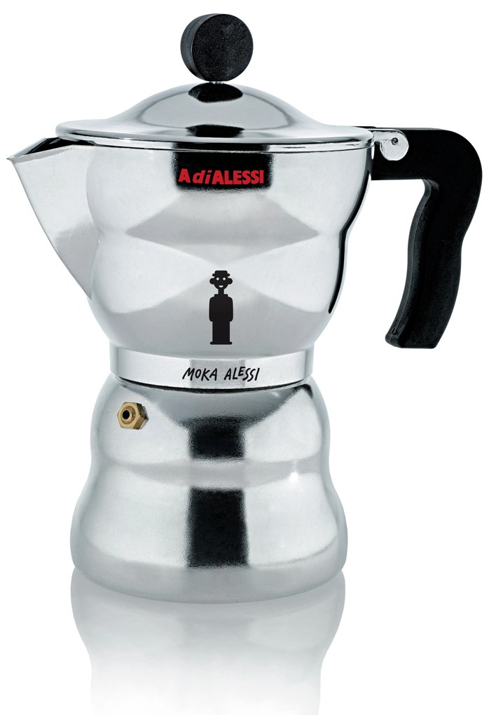 Eszpresszó kávéfőző Moka Alessi, többféle méretben - Alessi méretek: Átmérő - 9,6 cm