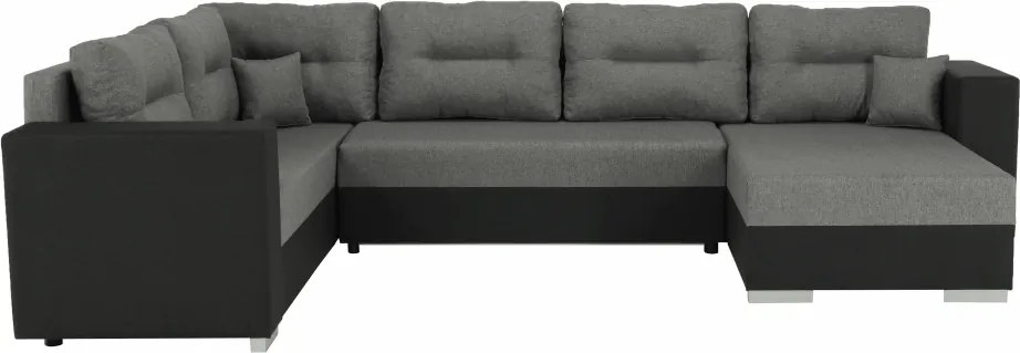 Univerzális ülőgarnitúra, sötétszürke/szürke, MERSI