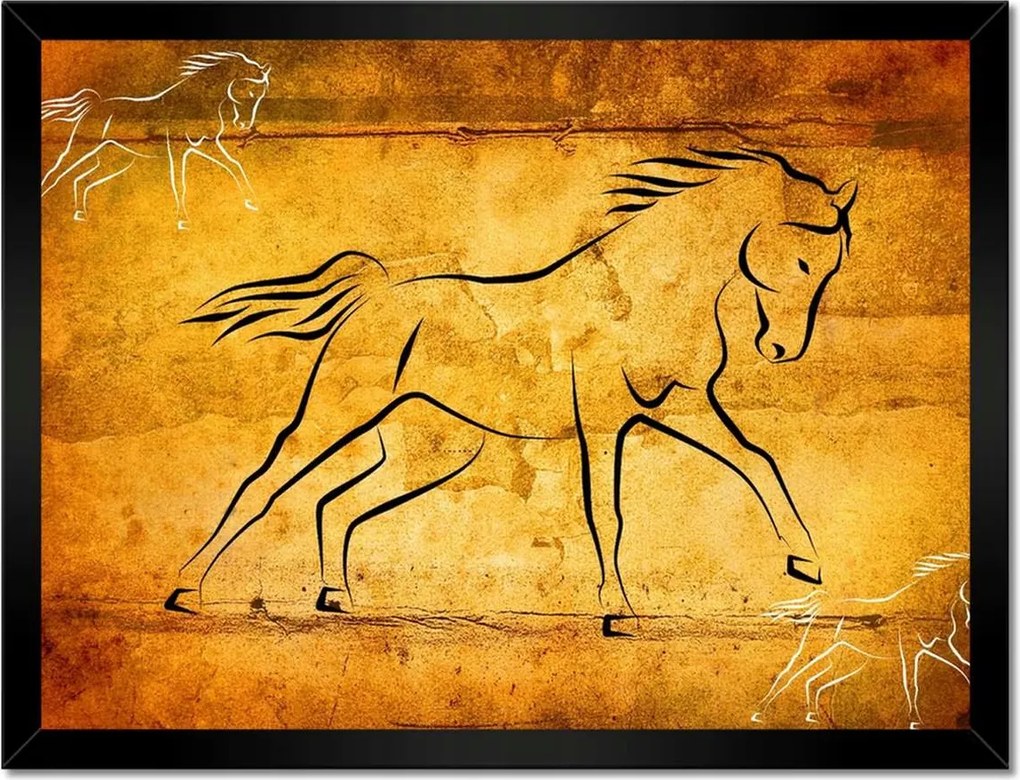 Poszterek keretben 40x30 Galoppozó ló