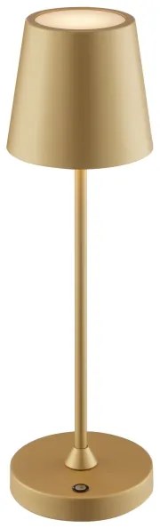 Brilliant - LED fényerőszabályozható, tölthető, érintésvezérlésű asztali lámpa ELORA LED/2,5W/5V 2700K IP44 arany