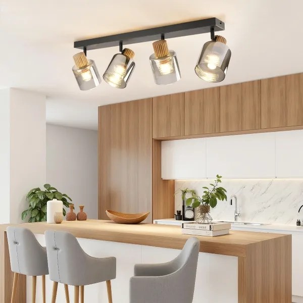 Brilagi - HYGGE spotlámpa 4xE14/15W/230V fekete/füstszínű