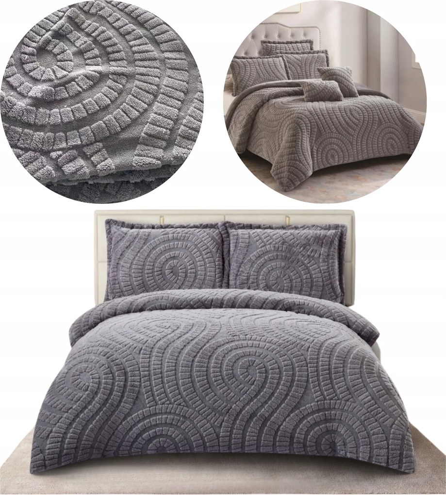 Ágyneműhuzat Garnitúra Maci 200x220cm 2x párnahuzat 70x80 Meleg Kellemes Szürke