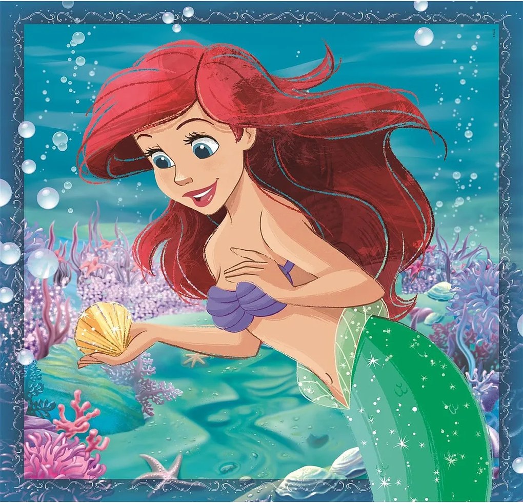 Disney Hercegnők Ariel 3x48 db-os puzzle Clementoni