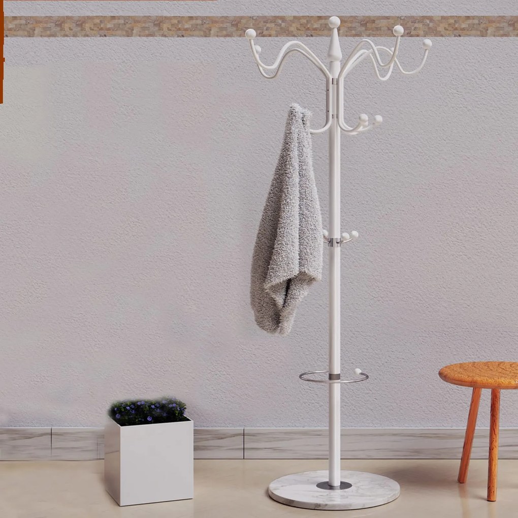 TENZY fogas márvány talapzattal, 37x173cm, fehér Casaria