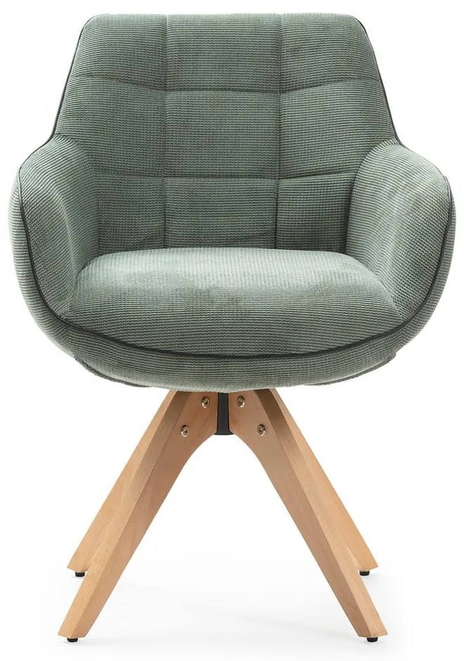 Zöld kárpitozott karfás étkezőfotel szett 2 db-os Donatelo – Marckeric