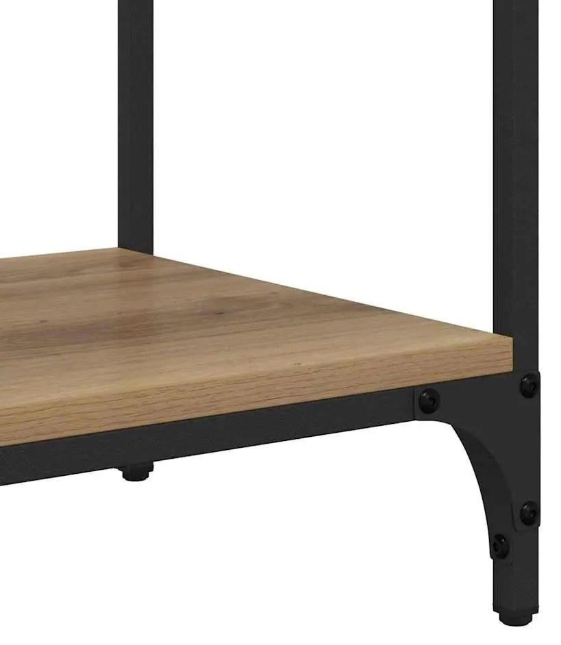 vidaXL Konzolasztal fiókkal Artisan tölgy 100 x 34,5 x 75 cm Faanyag