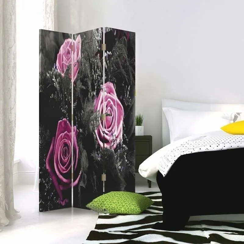 Gario Paraván Díszrózsák Méret: 145 x 170 cm, Kivitelezés: Klasszikus paraván