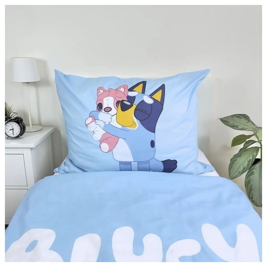Egyszemélyes pamut gyerek ágyneműhuzat 140x200 cm Bluey – Jerry Fabrics