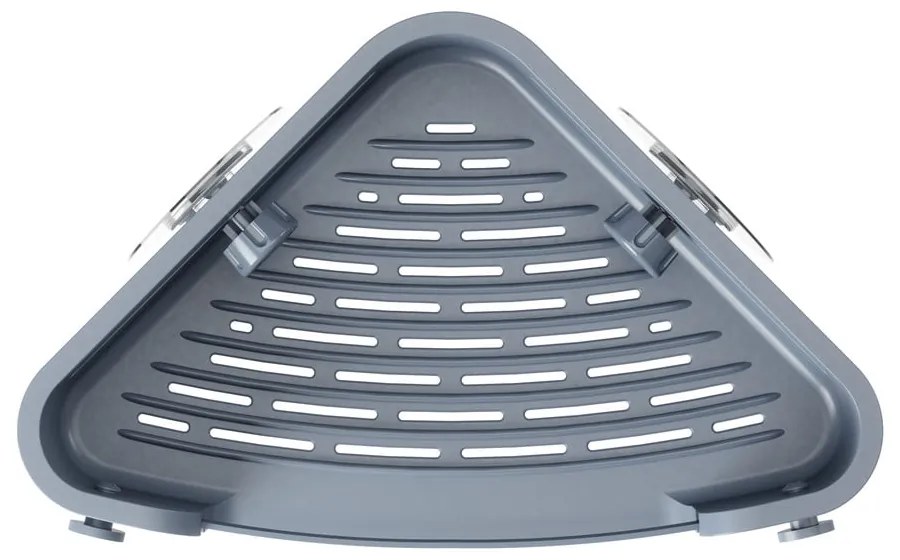 Kék öntapadós újrahasznosított műanyag fürdőszobai sarokpolc Flex – Umbra