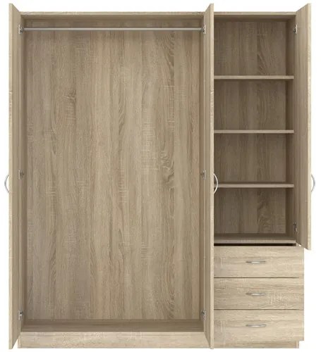 GAYA Gardróbszekrény Tölgy Színben 146 cm.