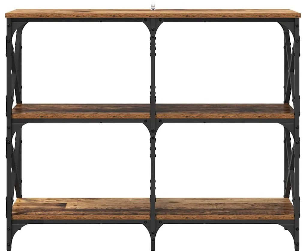 vidaXL Konzolasztal Öreg fa 100 x 28 x 80,5 cm Faanyag