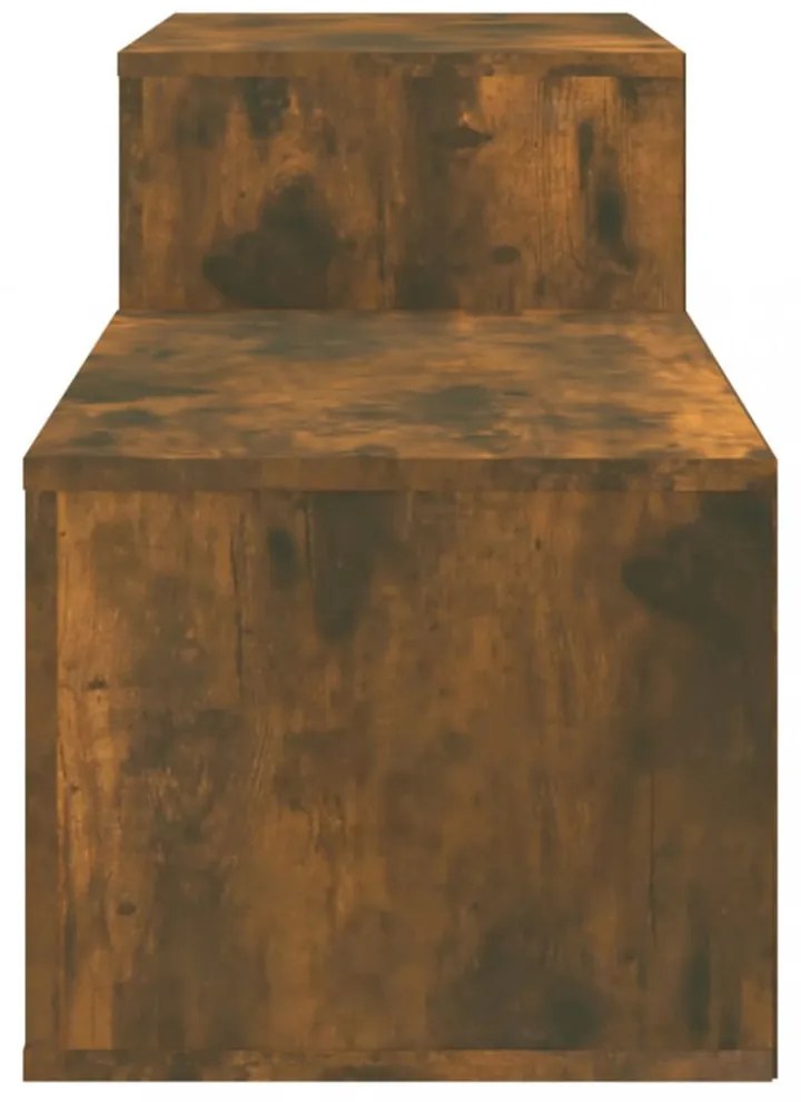 füstös tölgy színű szerelt fa cipősszekrény 150x35x45 cm