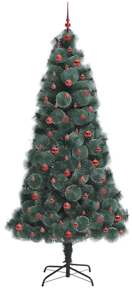 Műfenyő, előre díszített karácsonyfagömb készlettel Zöld 240 cm