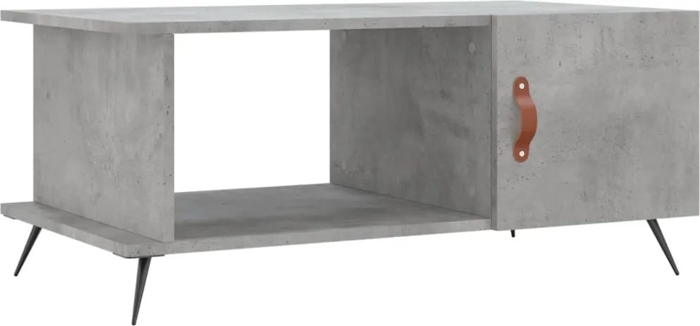 vidaXL betonszürke szerelt fa dohányzóasztal 90 x 50 x 40 cm