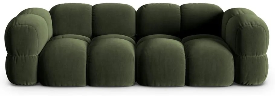 Zöld bársony kanapé 250 cm Loretto – Cosmopolitan Design