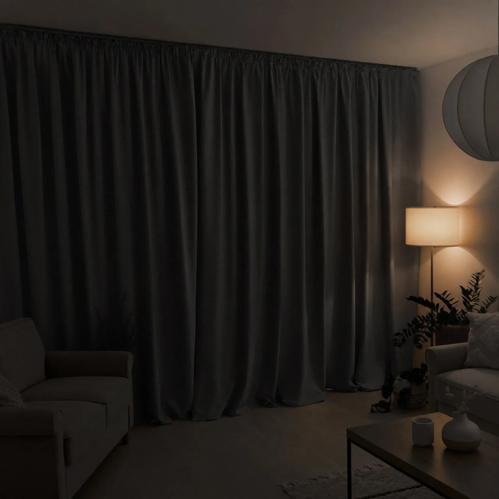 Goldea sötétítő függöny 100% blackout - szürke 270x200 cm