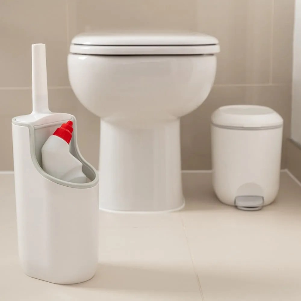 Premium világosbézs wc-kefe tárolóhellyel - Addis