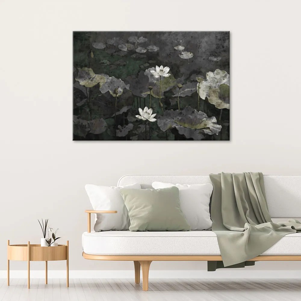 Gario Vászonkép Vintage tavirózsa Méret: 100 x 70 cm