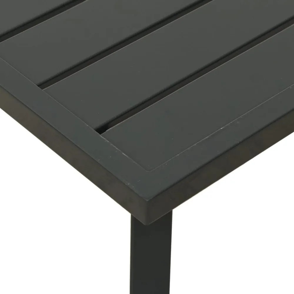 antracitszürke acél kerti dohányzóasztal 110 x 55 x 35 cm