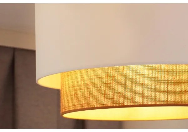 Duolla - Felületre szerelhető csillár BOHO 1xE27/15W/230V átm. 45 cm fehér/barna