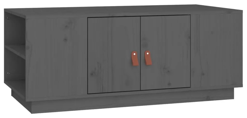 Szürke tömör fenyőfa dohányzóasztal 100 x 50 x 41 cm