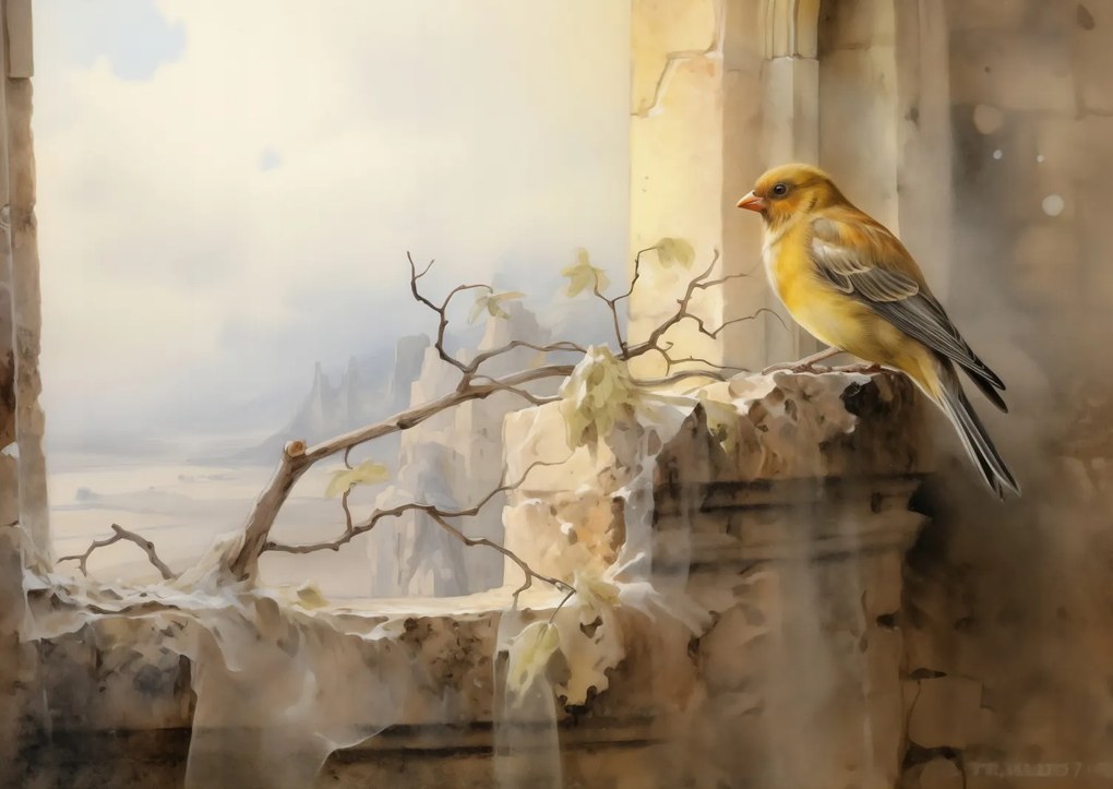 Poszter 84x59,5cm Kanári a szélén