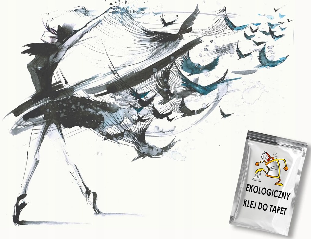 Fotótapéta Flizelina Művészet Absztrakt Lány Madarak 300x210 ragasztó