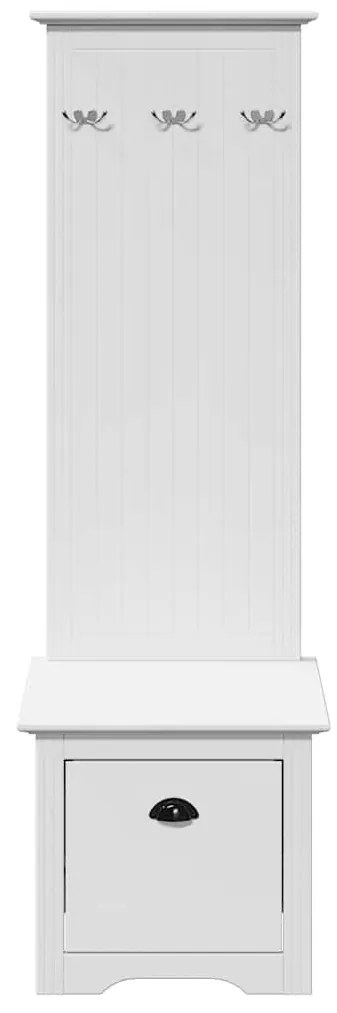 előszobaszekrény kampókkal BODO&quot; Fehér 50x40x157 cm&quot;
