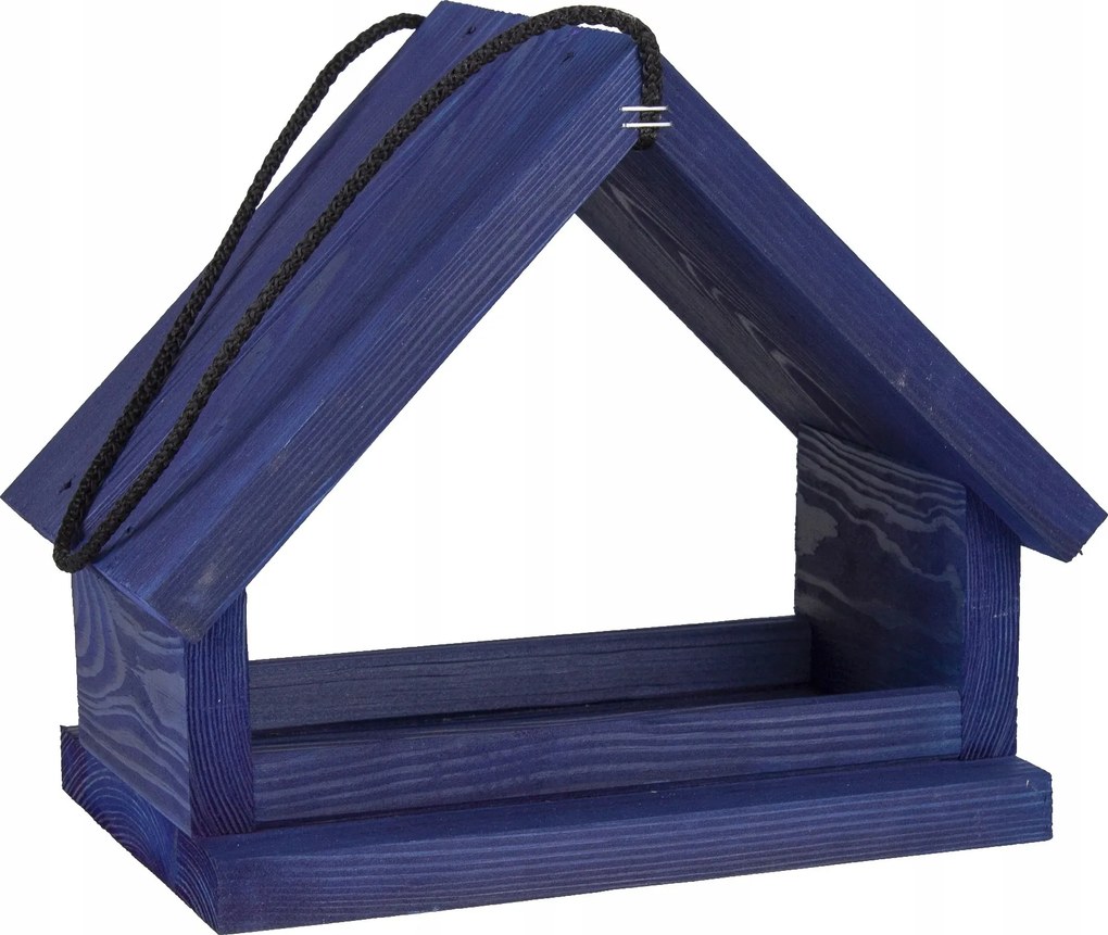 Lengyel Fából Készült Madáretető Kobalt 26x14x19,5 cm