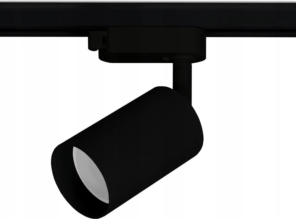 Egyfázisú állítható sínre szerelhető spotlámpa LED-hez GU10 Fekete