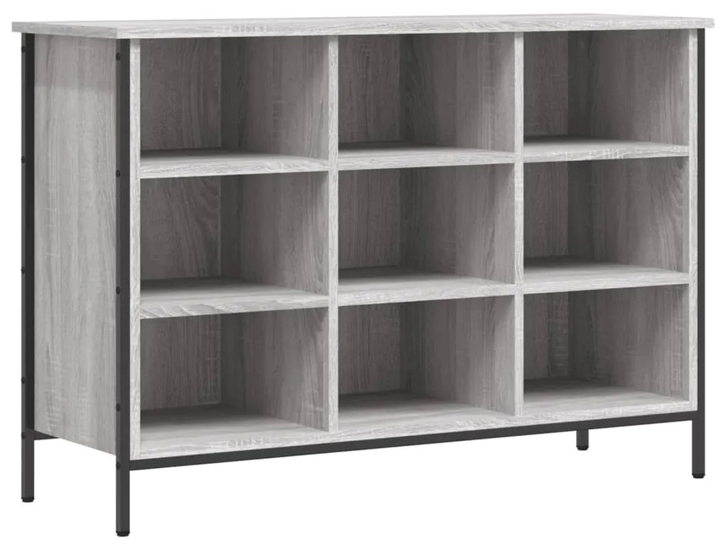 szürke sonoma színű szerelt fa cipősszekrény 100x35x70 cm