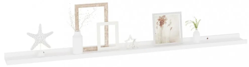 4 db fehér fali polc 115 x 9 x 3 cm